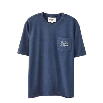 Corridor Organic NY Script Tee Navy - Parasol Store
