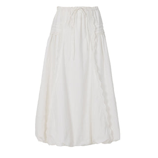 Damson Madder Agatha Puff Midi Skirt White - Parasol Store