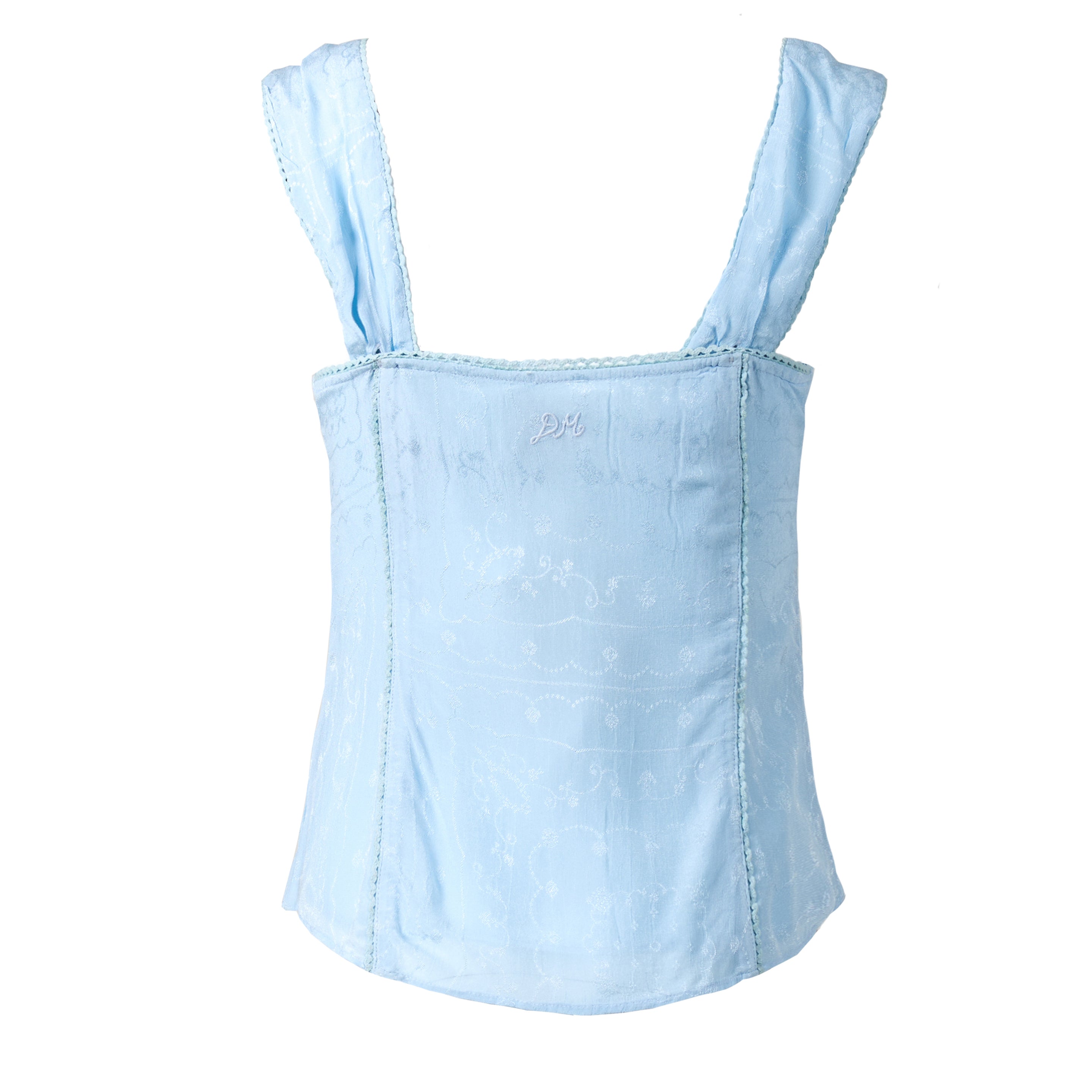 Damson Madder Charlotte Cami Blue Monika Jacquard
