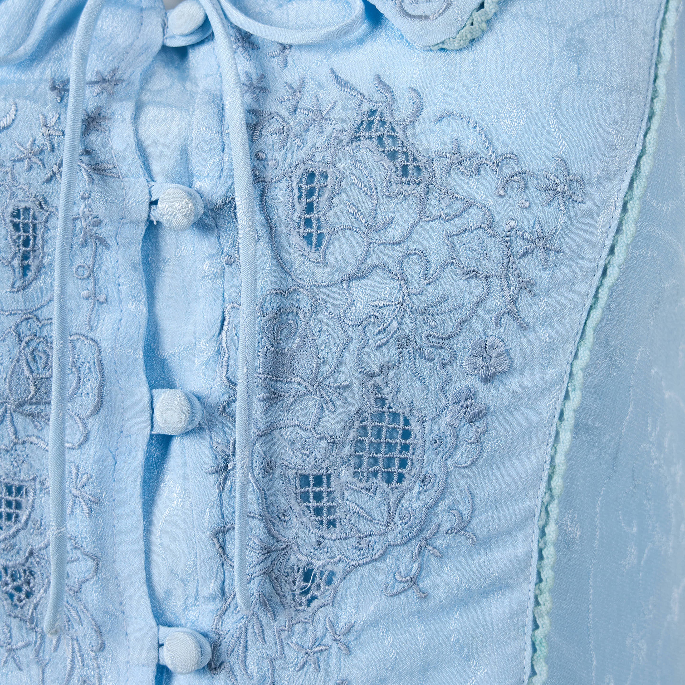 Damson Madder Charlotte Cami Blue Monika Jacquard