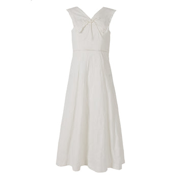 Damson Madder Fan Fan Midi Dress Patchwork Broderie - Parasol Store