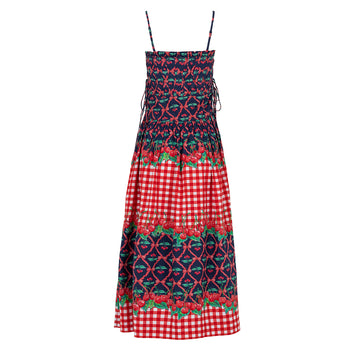 Damson Madder Kelia Midi Dress Cherry Pie - Parasol Store
