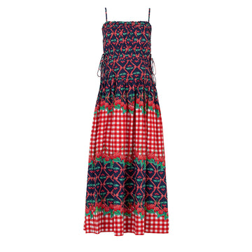 Damson Madder Kelia Midi Dress Cherry Pie - Parasol Store