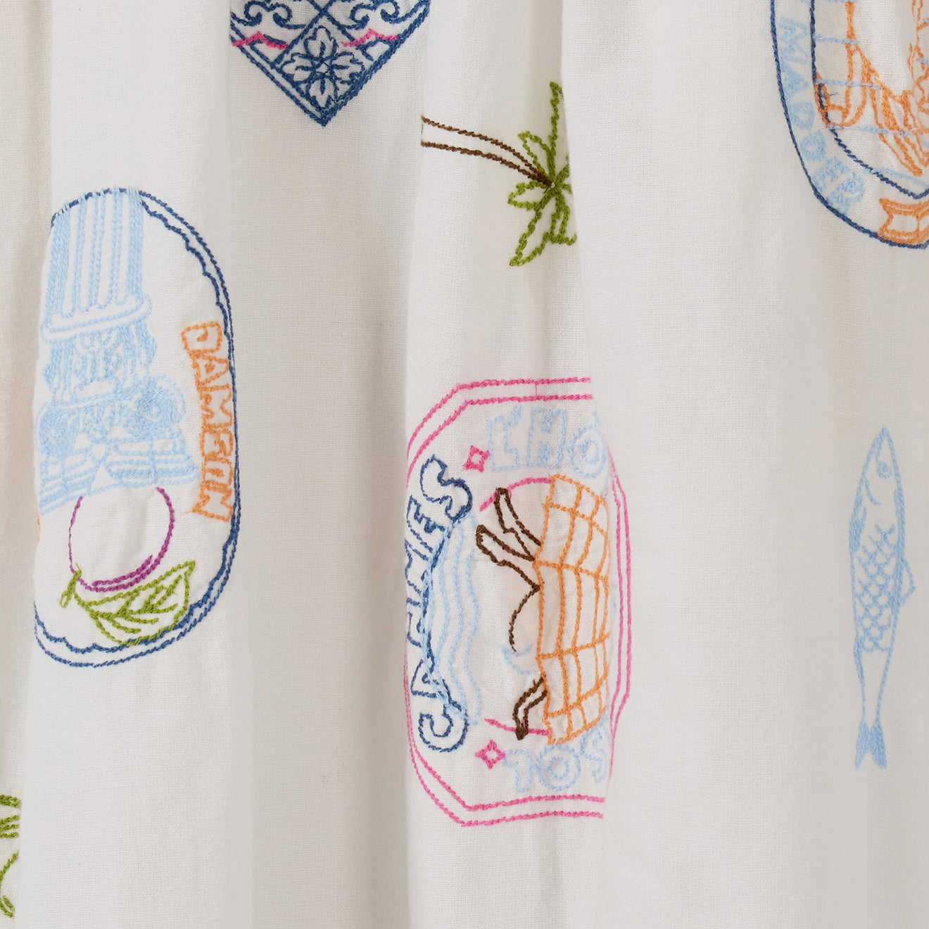 Damson Madder Peaches Midi Apron Dress Holiday Embroidery