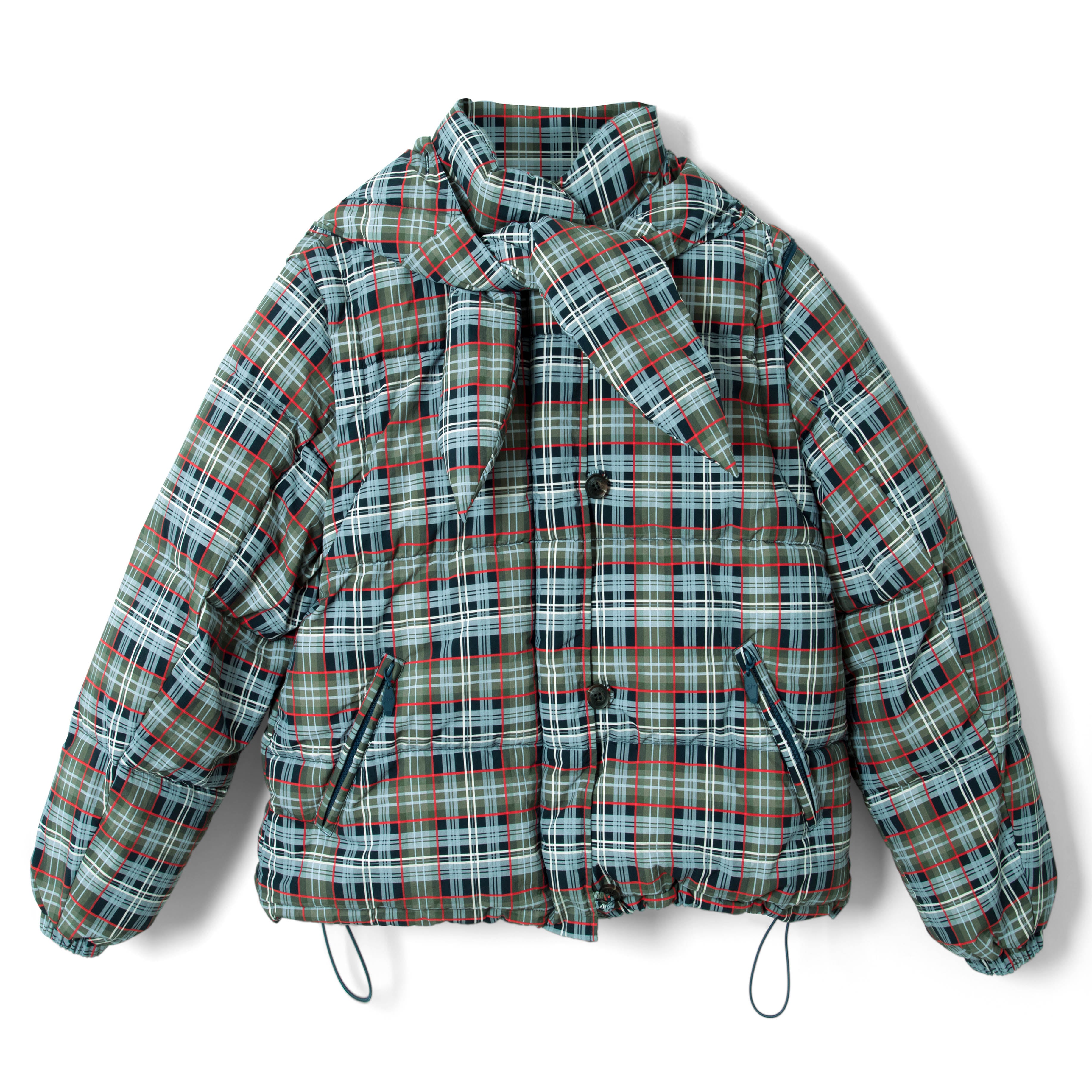 Damson Madder Pearl Hooded Puffer Multi Check Parasol Store