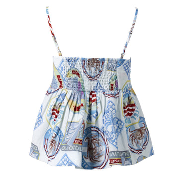 Damson Madder Penny Shell Top Holiday Print - Parasol Store