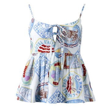 Damson Madder Penny Shell Top Holiday Print - Parasol Store