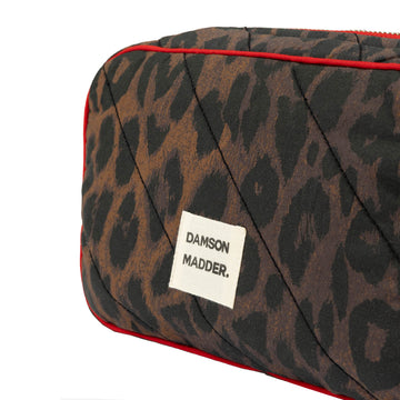 Damson Madder Quitled Make Up Bag Dark Leopard - Parasol Store
