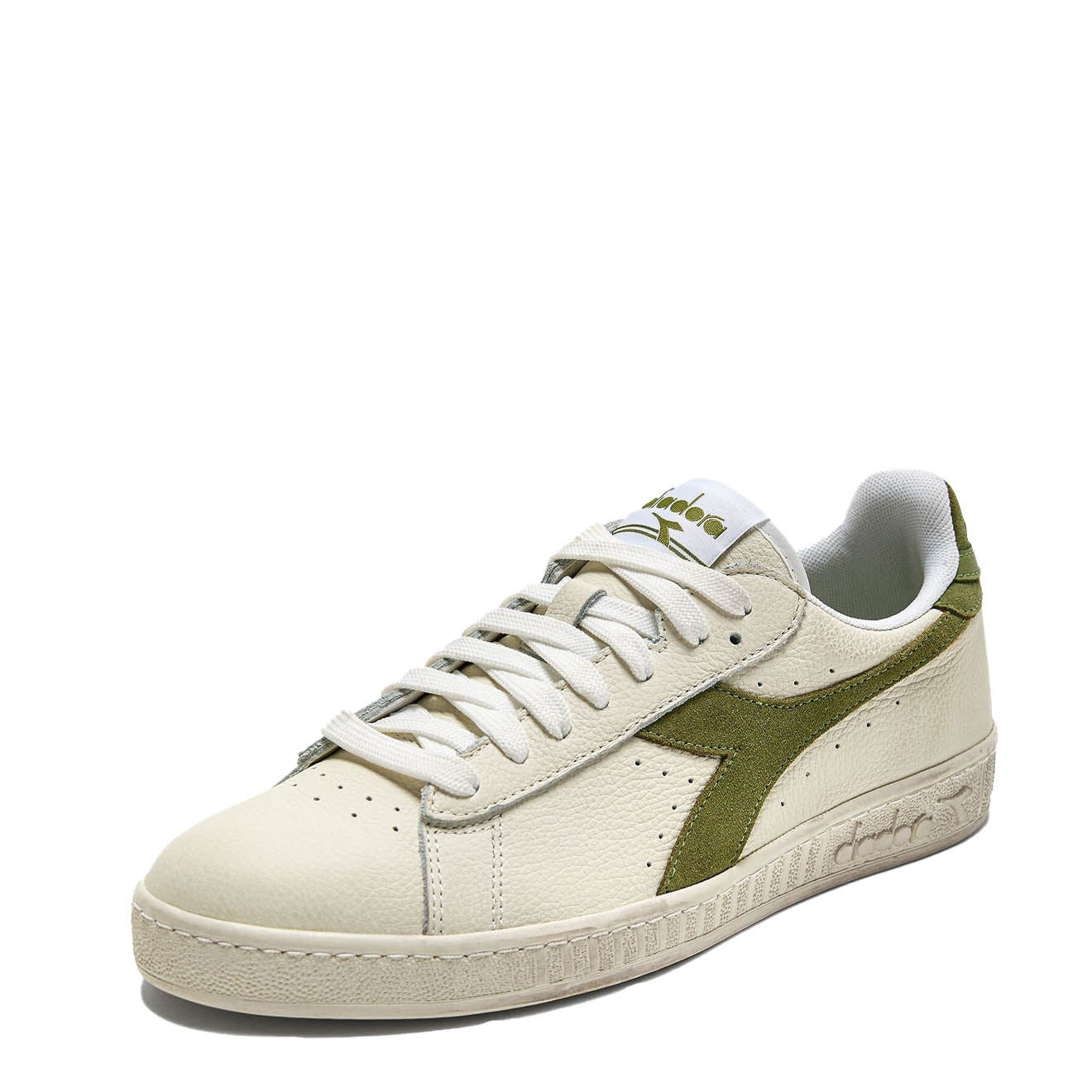 Diadora Womens Game L Low Waxed Suede Pop White / Fern Diadora