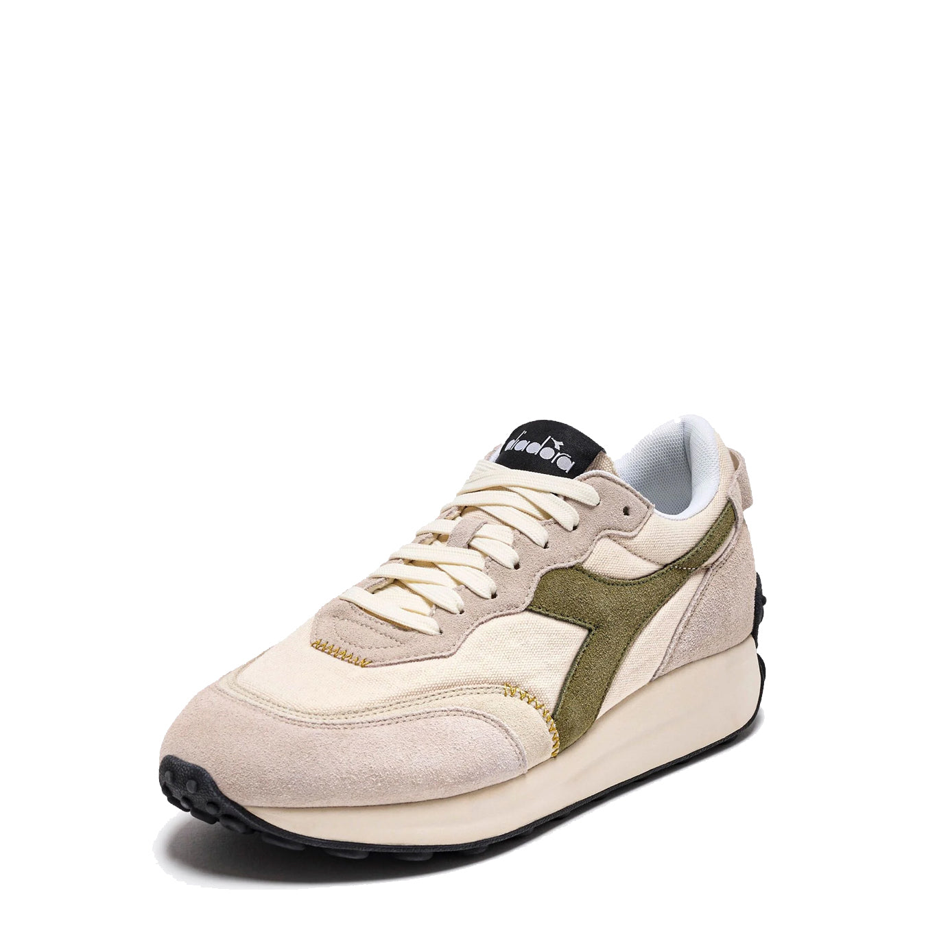 Diadora Womens Race Suede SW Trainer Pristine / Whitecap Gray - Parasol Store
