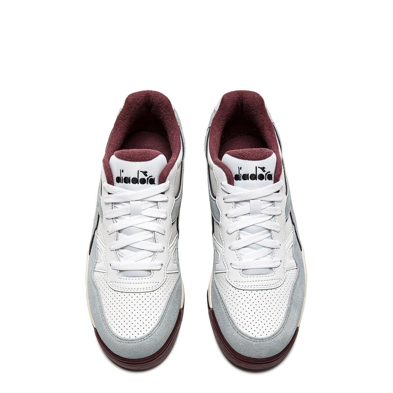 Diadora Womens Winner SL Trainer Moon Rock / Malaga Red Diadora