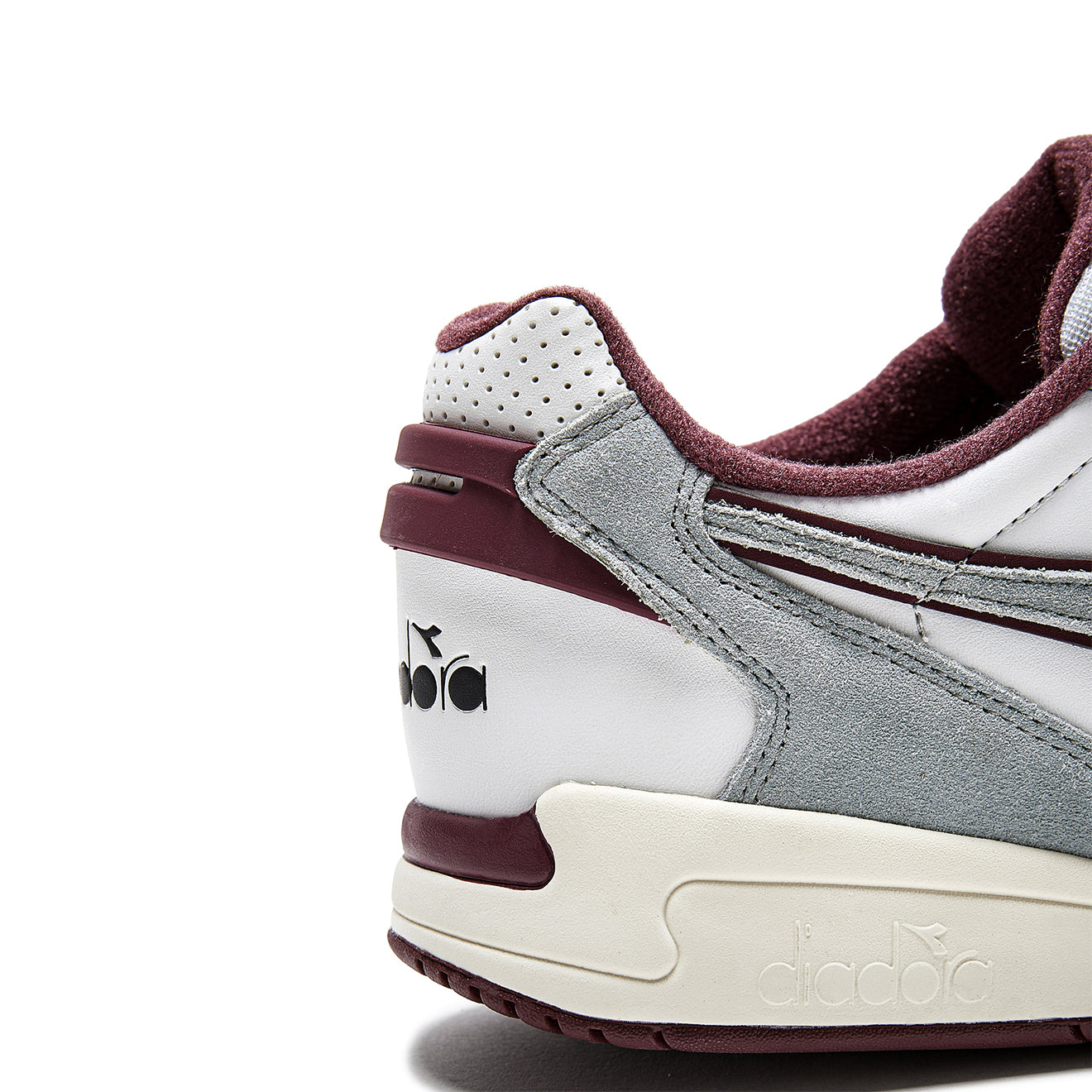 Diadora Womens Winner SL Trainer Moon Rock / Malaga Red Diadora