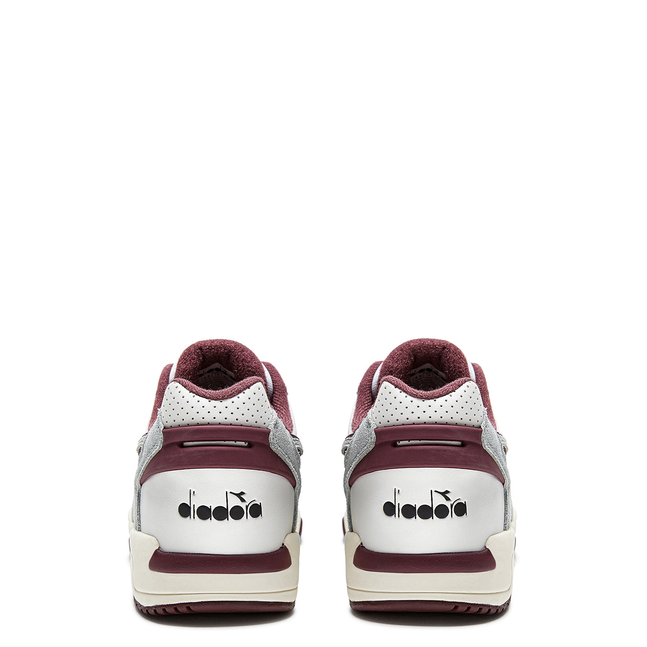 Diadora Womens Winner SL Trainer Moon Rock / Malaga Red Diadora