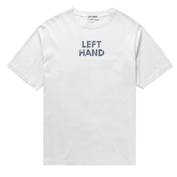 Left Hand Distressed Graphic Tee  Off White - Parasol Store