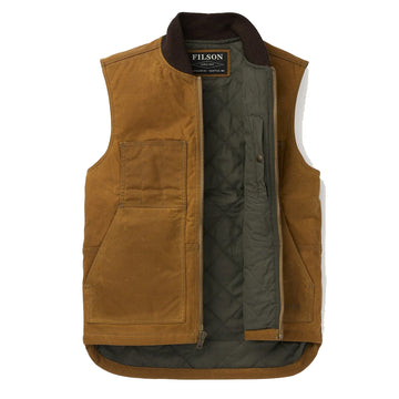 Filson Tin Cloth Insulated Work Vest Dark Tan Filson
