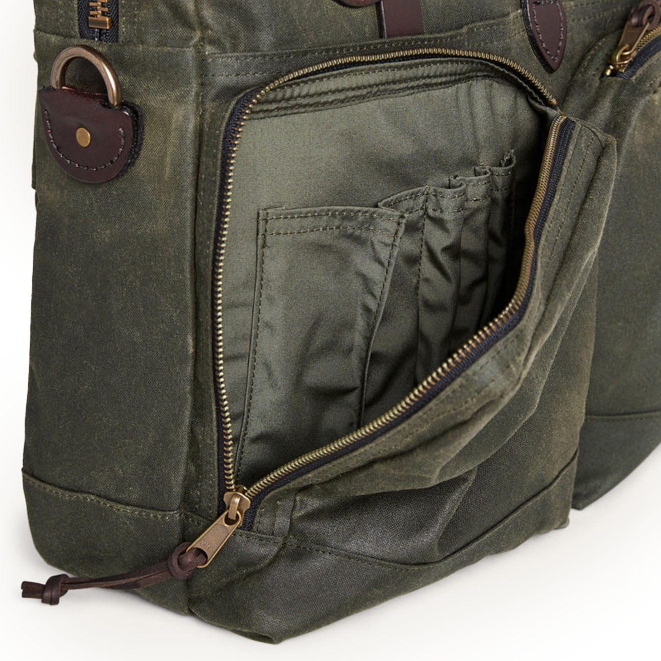 Filson 24-Hour Tin Cloth Briefcase Otter Green - Parasol Store