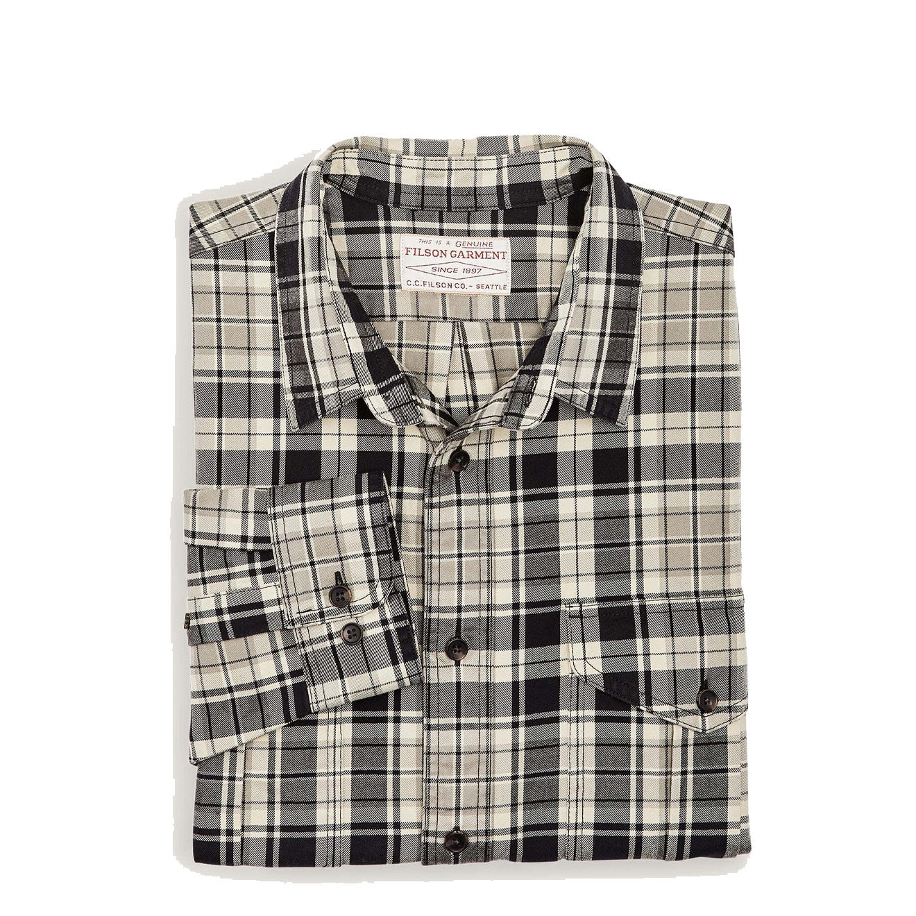 Filson Lightweight Alaskan Guide Shirt Cream / Black / Gray - Parasol Store