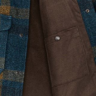 Filson Lined Mackinaw Jac-Shirt Teal / Ochre Plaid - Parasol Store