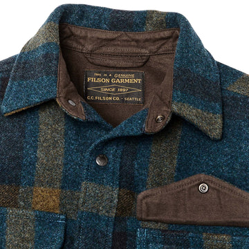 Filson Lined Mackinaw Jac-Shirt Teal / Ochre Plaid - Parasol Store