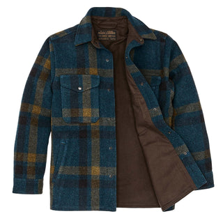 Filson Lined Mackinaw Jac-Shirt Teal / Ochre Plaid - Parasol Store
