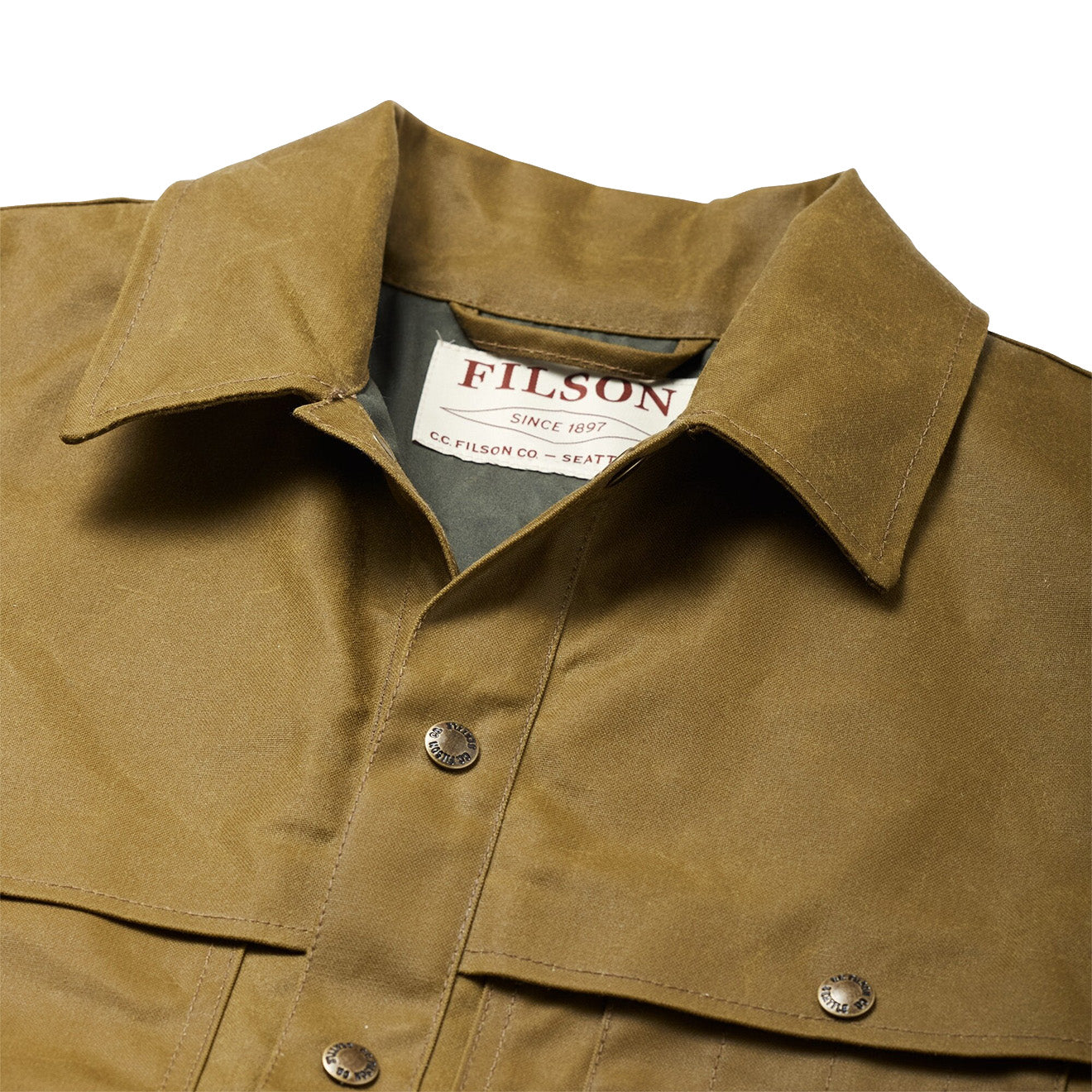 Filson Lined Tin Cruiser Jacket Dark Tan - Parasol Store