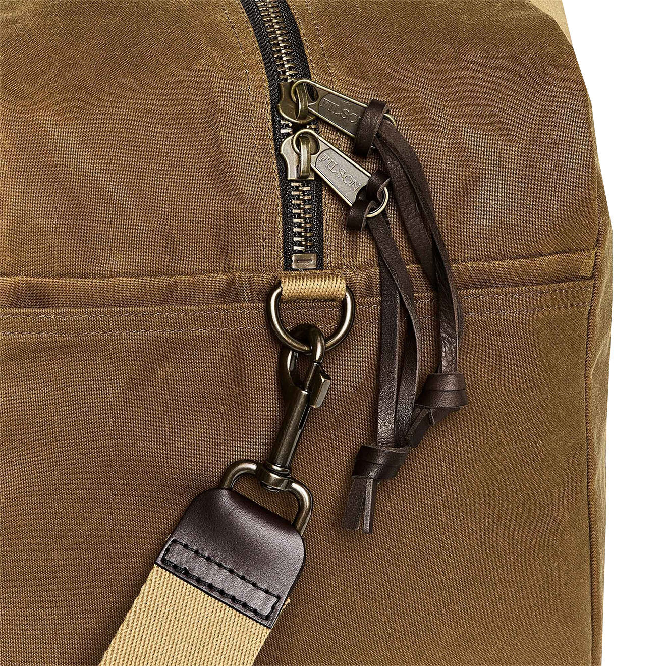 Filson Medium Tin Cloth Duffle Bag Dark Tan - Parasol Store
