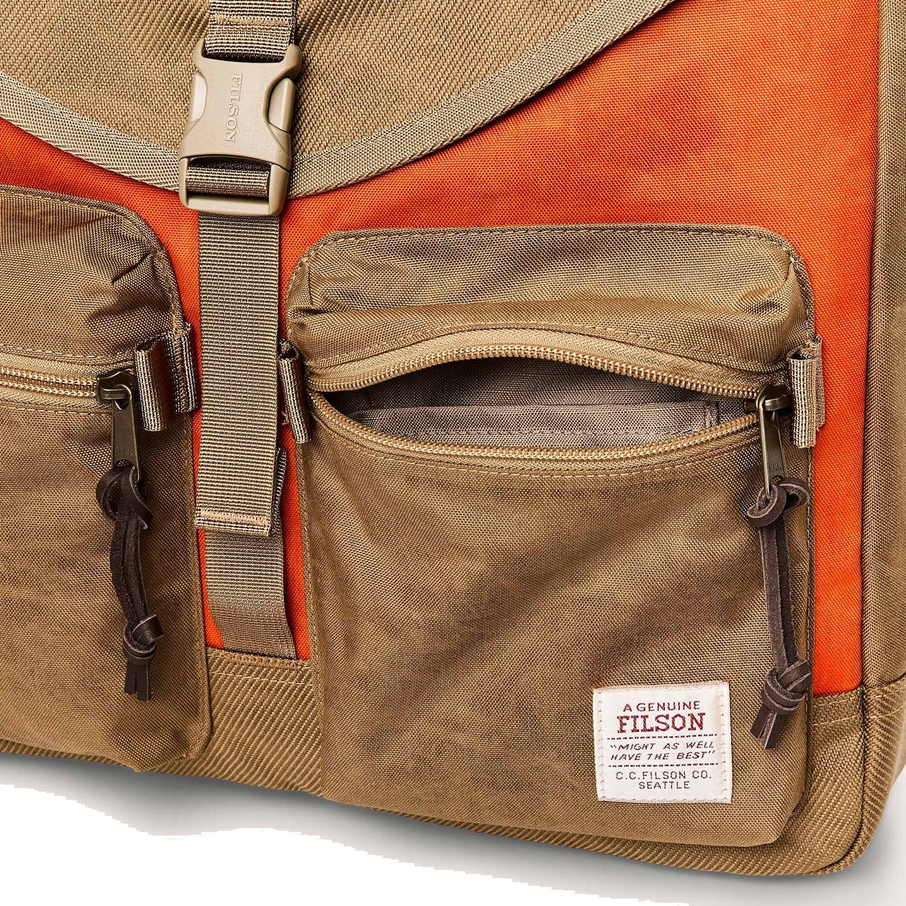Filson Surveyor Messenger Bag Dark Tan / Flame - Parasol Store
