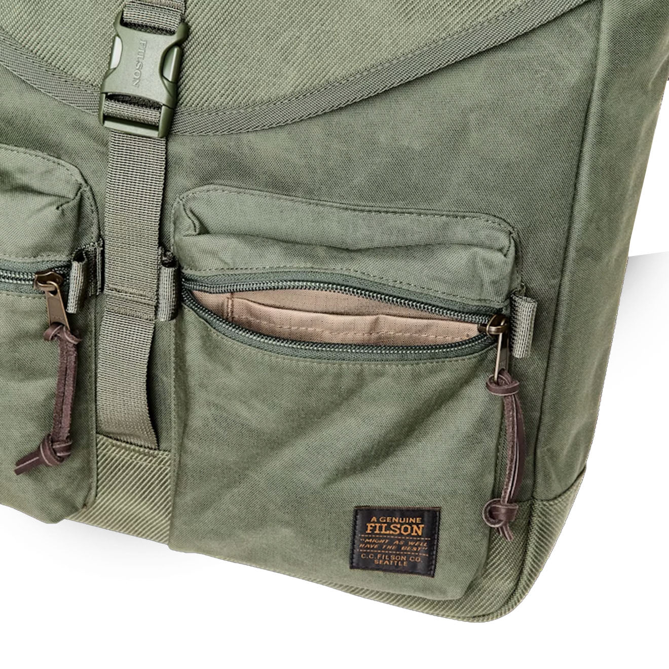 Filson Surveyor Messenger Bag Service Green - Parasol Store
