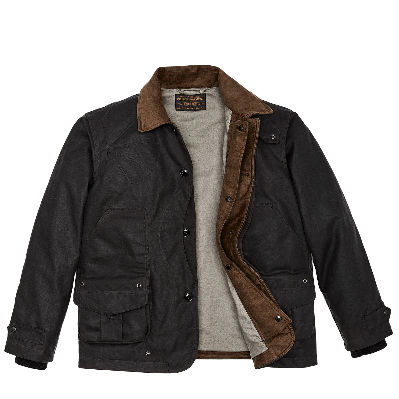 Filson Tin Cloth Hunting Jacket Cinder - Parasol Store
