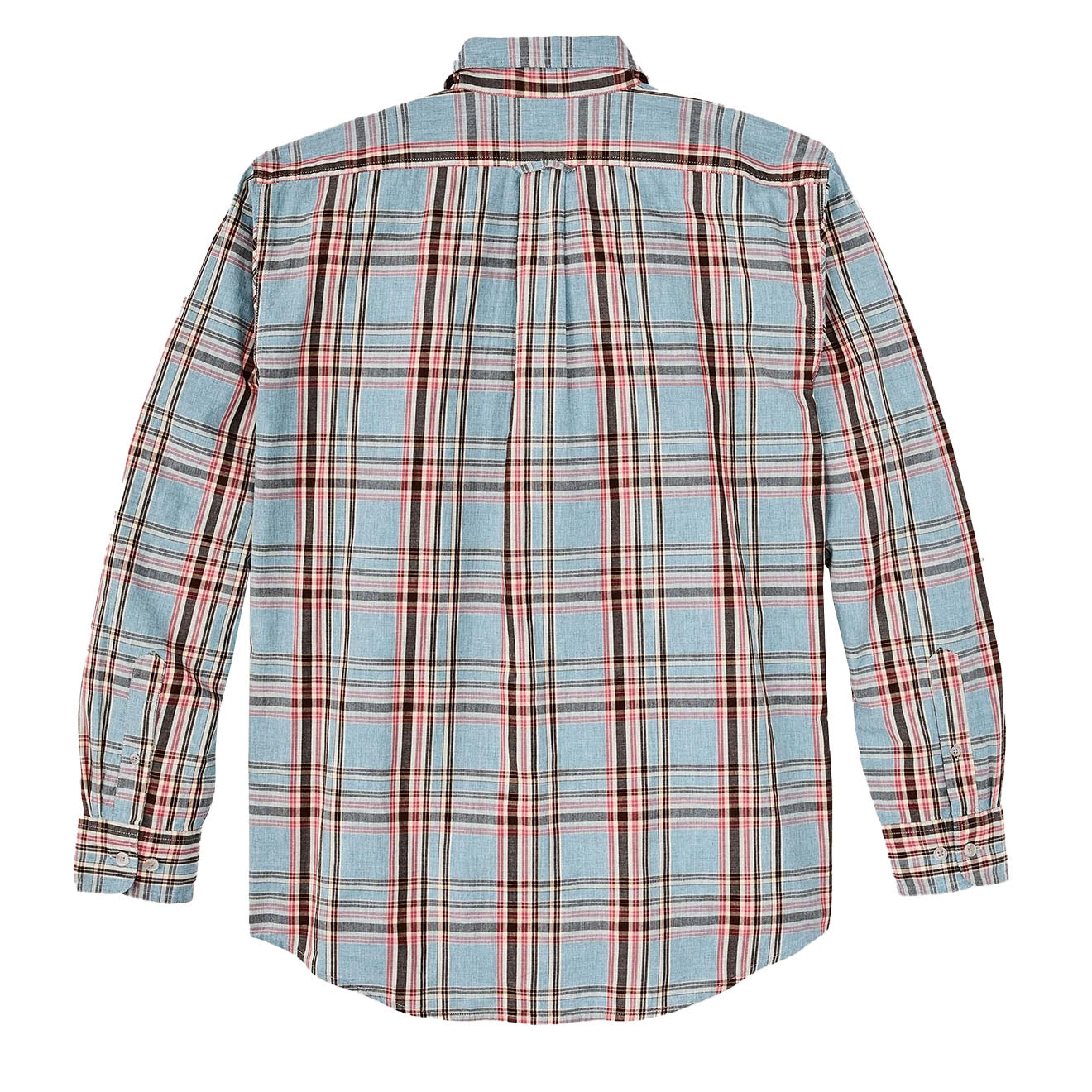 Filson Washed Feather Cloth Shirt Light Blue / Red / Natural Plaid - Parasol Store