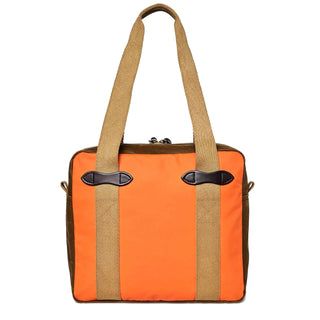 Filson Tin Cloth Tote Bag With Zipper Dark Tan / Flame - Parasol Store