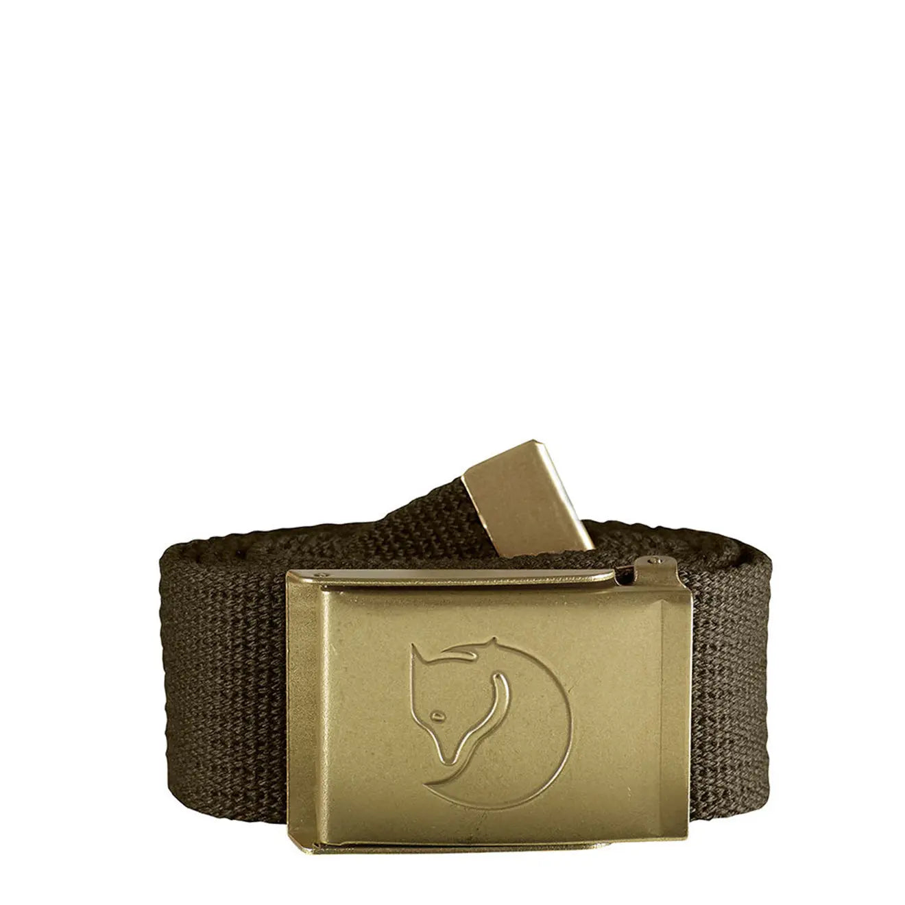 Fjallraven Canvas Brass Belt 4cm Dark Olive - Parasol Store