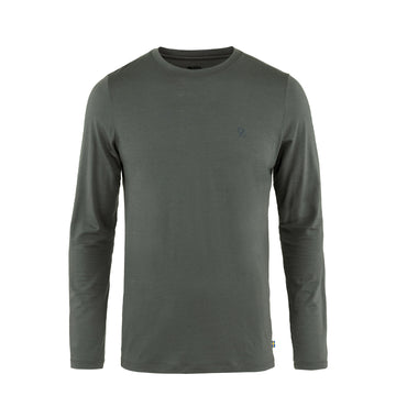 Fjallraven Abisko Wool LS T-Shirt Basalt - Parasol Store