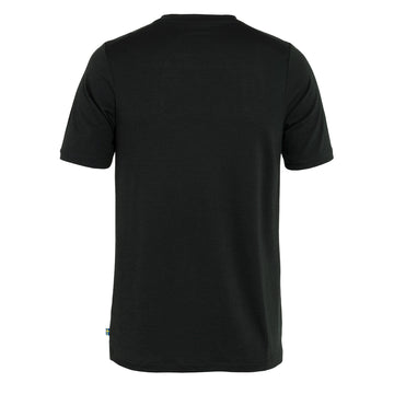 Fjallraven Abisko Wool Logo SS T-Shirt Black Fjallraven