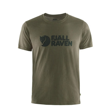 Fjallraven Logo T-Shirt Dark Olive - Parasol Store