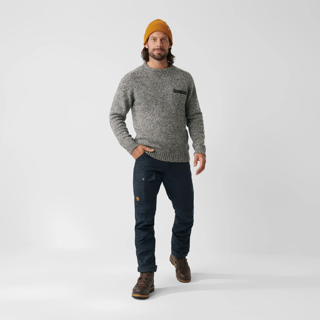 Fjallraven Nils Trousers Long Dark Navy - Parasol Store