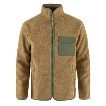 Fjallraven Vardag Pile Fleece Buckwheat Brown / Laurel Green - Parasol Store