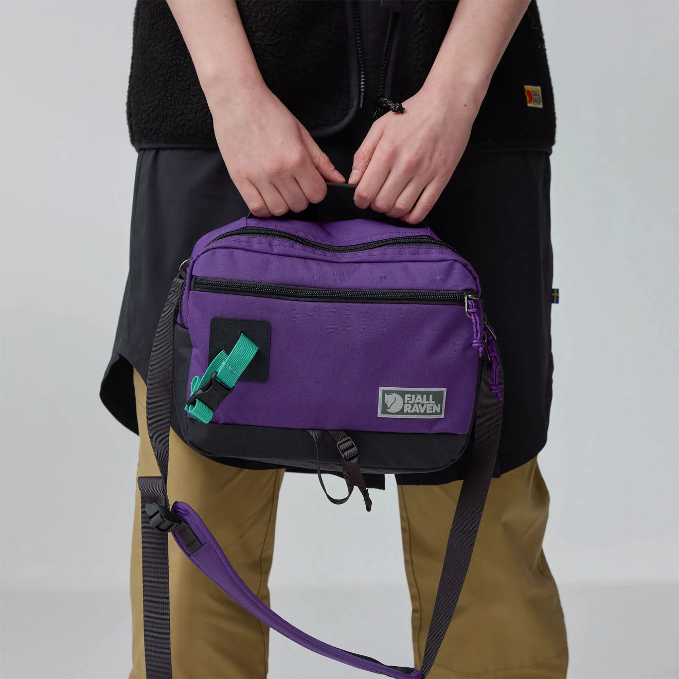 Fjallraven Vardag Shoulder Bag 6 Violette Coal Black - Parasol Store