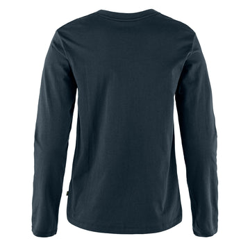 Fjallraven Womens 1960 Logo T-shirt LS Dark Navy - Parasol Store
