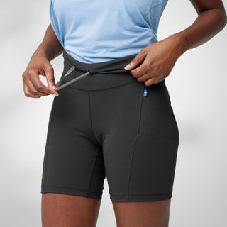 Fjallraven Womens Abisko 6 Inch Shorts Tights Black - Parasol Store