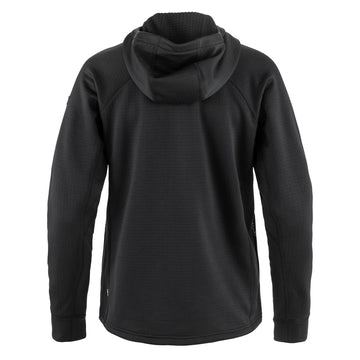 Fjallraven Womens Abisko Grid Fleece Hoodie Black - Parasol Store