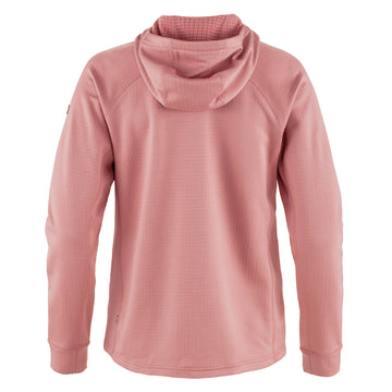 Fjallraven Womens Abisko Grid Fleece Hoodie Dusty Rose - Parasol Store