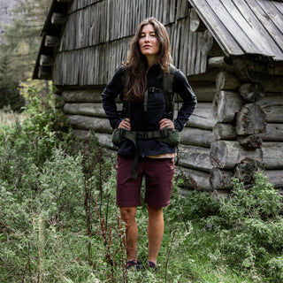 Fjallraven Womens Abisko Trail Stretch Shorts Black - Parasol Store