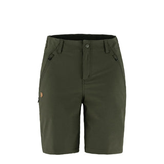 Fjallraven Womens Abisko Trail Stretch Shorts Deep Forest - Parasol Store