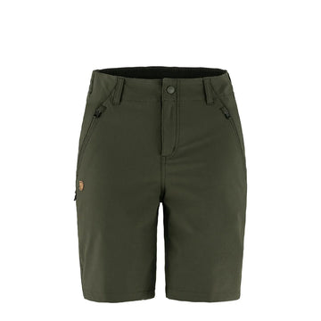Fjallraven Womens Abisko Trail Stretch Shorts Deep Forest - Parasol Store