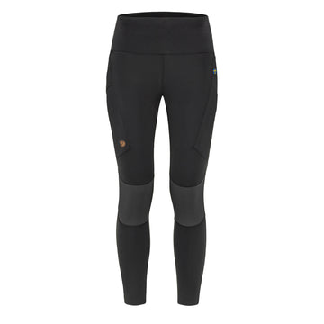Fjallraven Womens Abisko Trekking Tights Pro Black / Iron Grey - Parasol Store