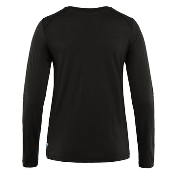 Fjallraven Womens Abisko Wool LS Black - Parasol Store