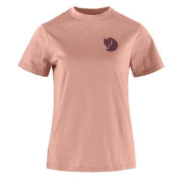 Fjallraven Womens Fox Boxy Logo Tee Dusty Rose - Parasol Store