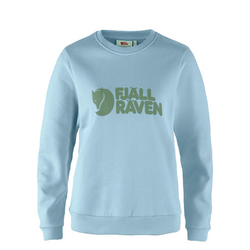 Fjallraven Womens Logo Sweater Breeze Blue / Patina Green - Parasol Store