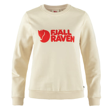Fjallraven Womens  Logo Sweater Chalk White / Flame Orange - Parasol Store
